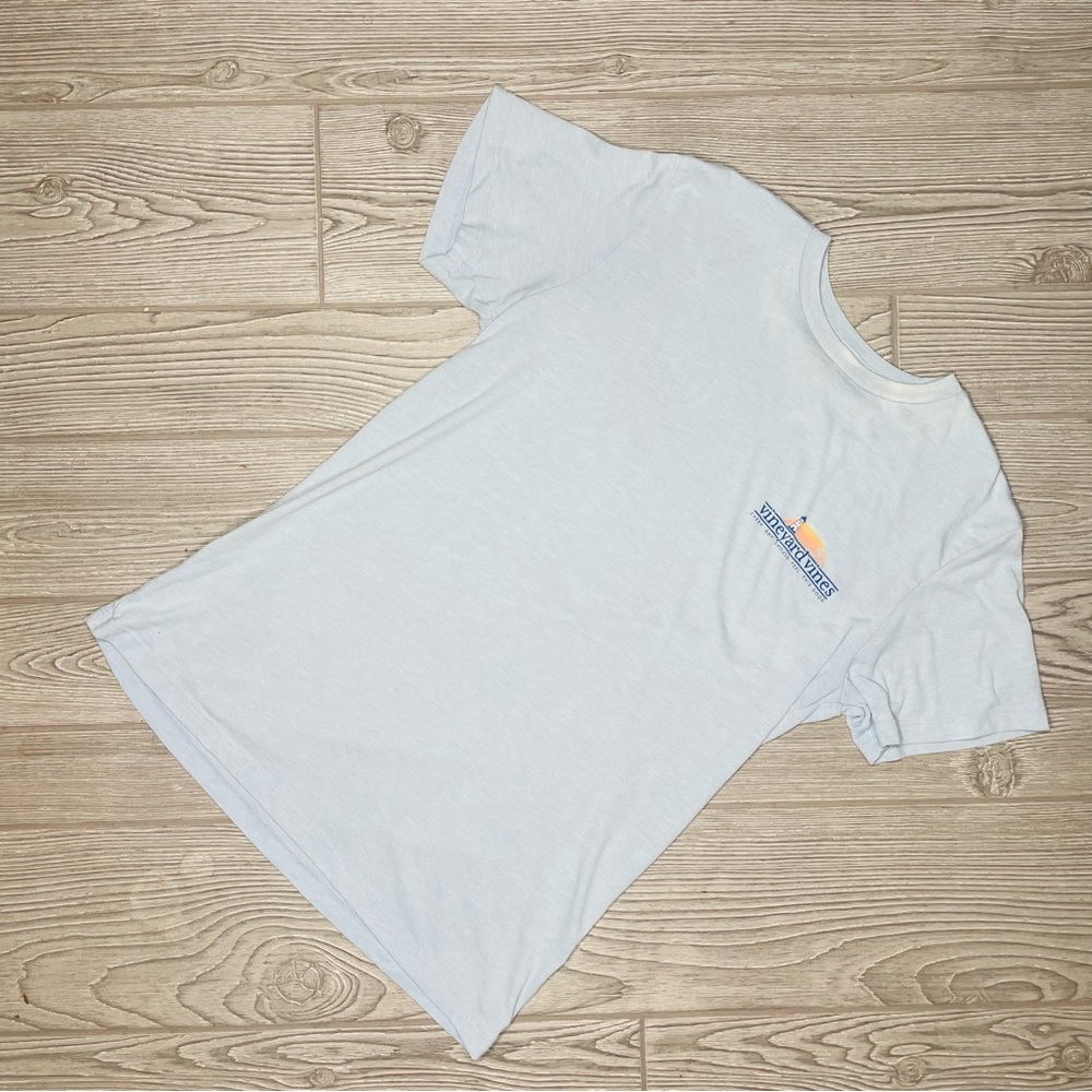 Vineyard vine island tee size small tropical short lace blue t shirt
